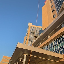 Hospital-Exterior-Cleaning-by-Drone-Galveston-TX 0